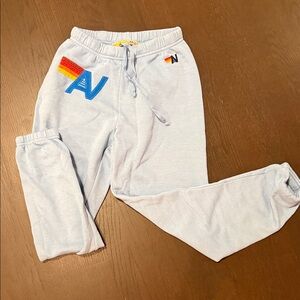 Light blue Joggers with Colorful Accents